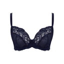 BH Dunkelblau mit Spitze und Glitzer